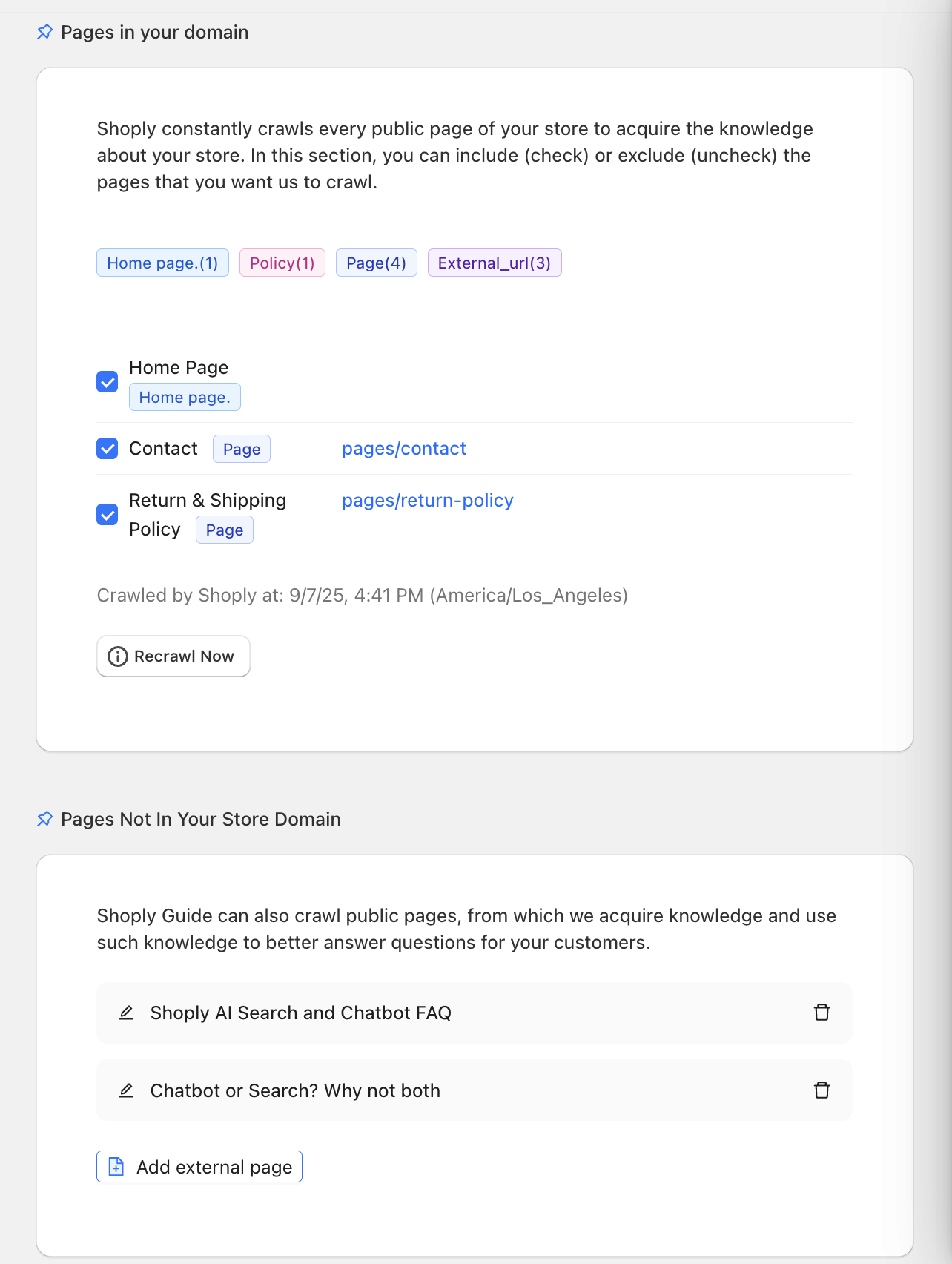Enable Shoply to parse Shopify store's pages, or even external pages